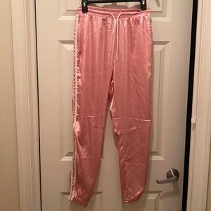 Pink jogger pants